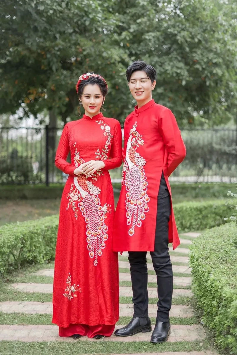 Không khí xuân trọn vẹn với áo dài đôi tết