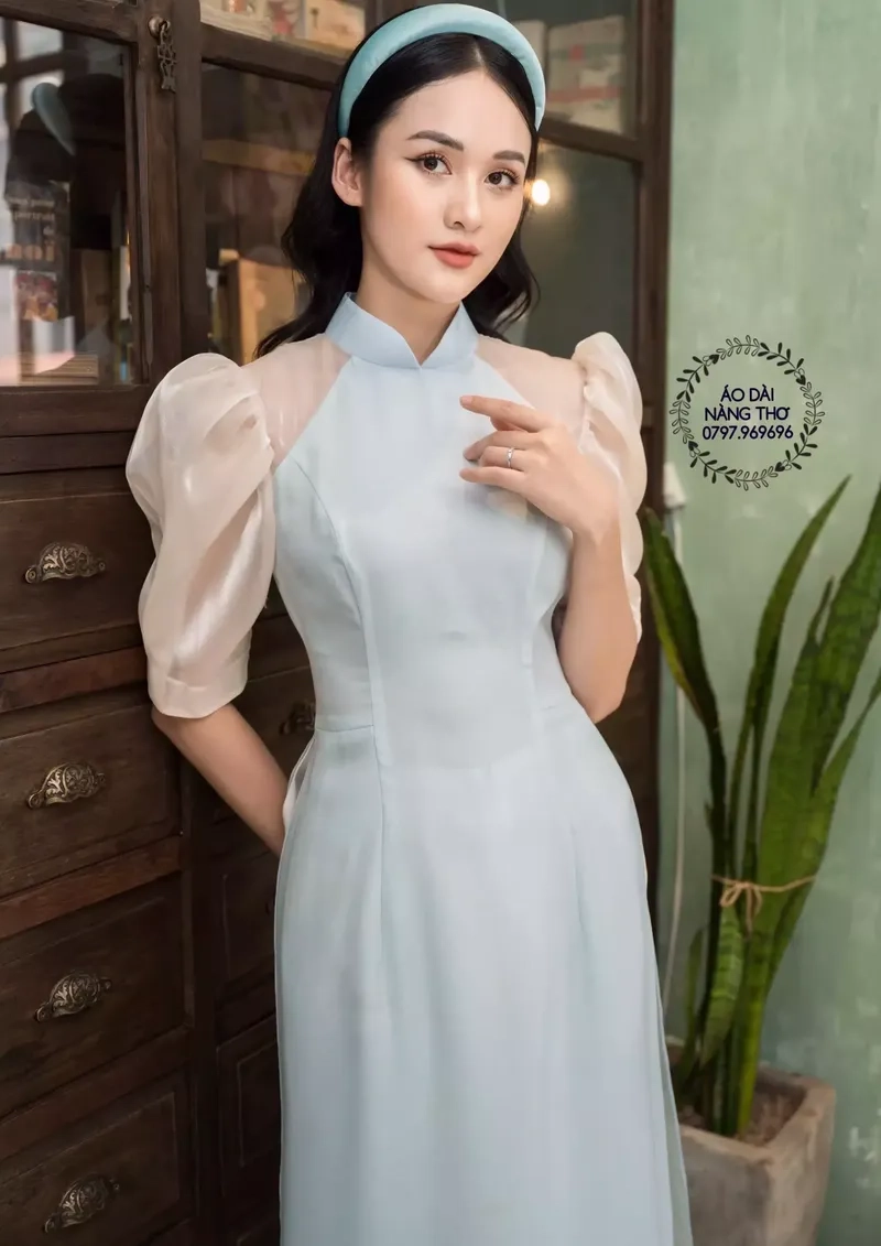 Đẳng cấp khác biệt thể hiện qua áo dài tay phồng cao cấp