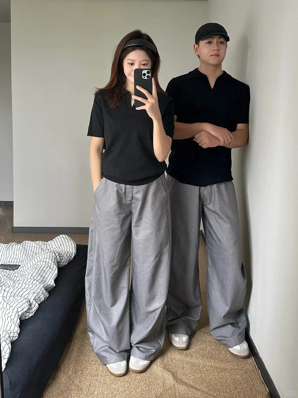 Áo polo cặp phong cách thể thao đầy năng động