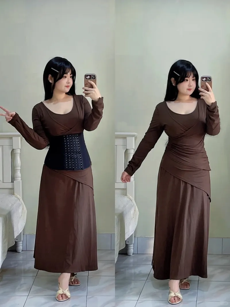 Kiểu váy chữ A cho nữ béo thon gọn