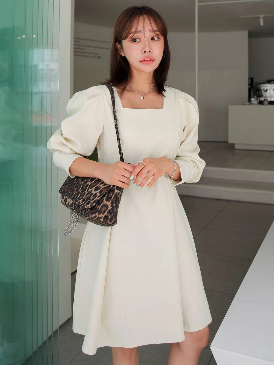 Đầm tay bồng tôn nét nữ tính nhẹ nhàng