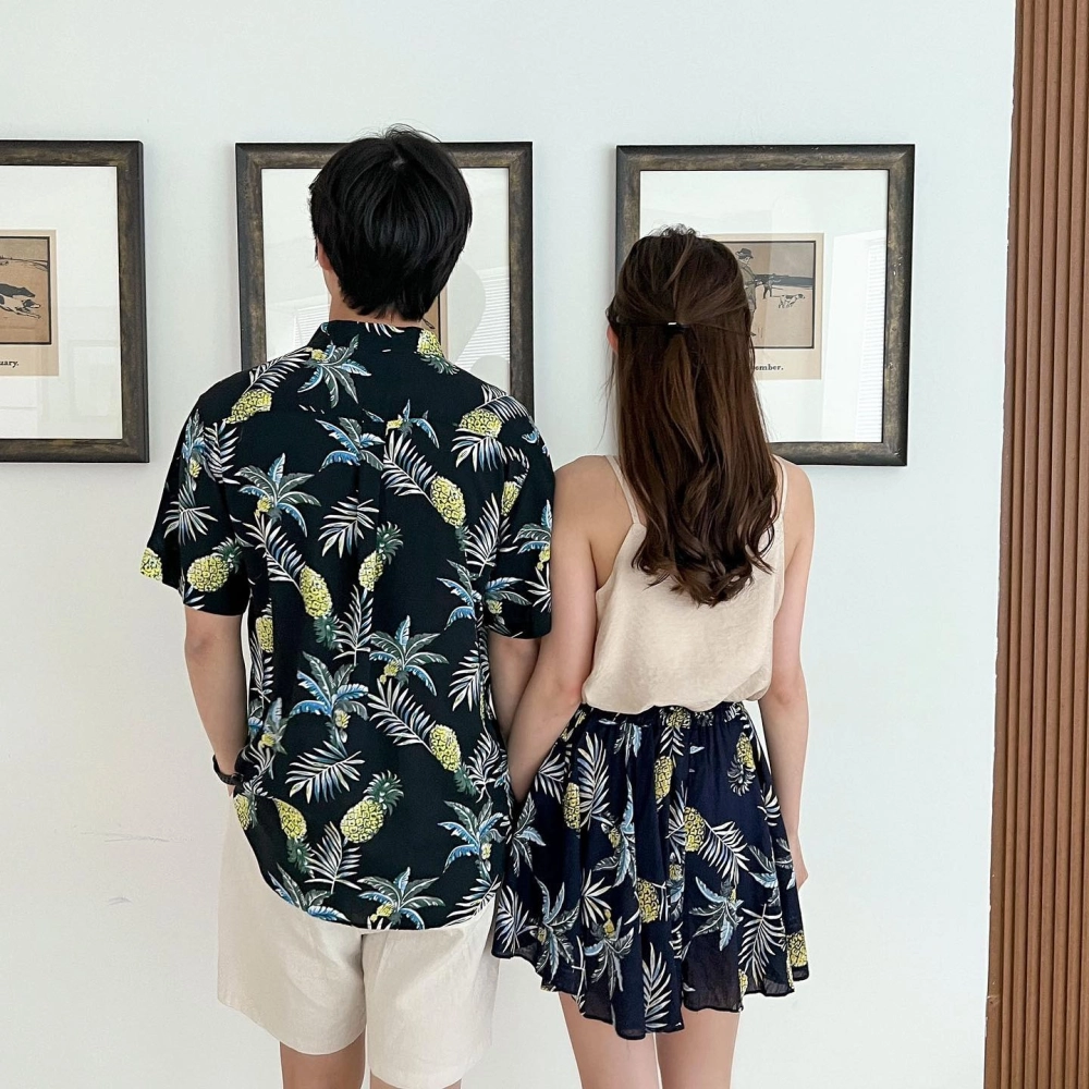 Cặp đôi diện đồ đôi đi biển phong cách boho phóng khoáng