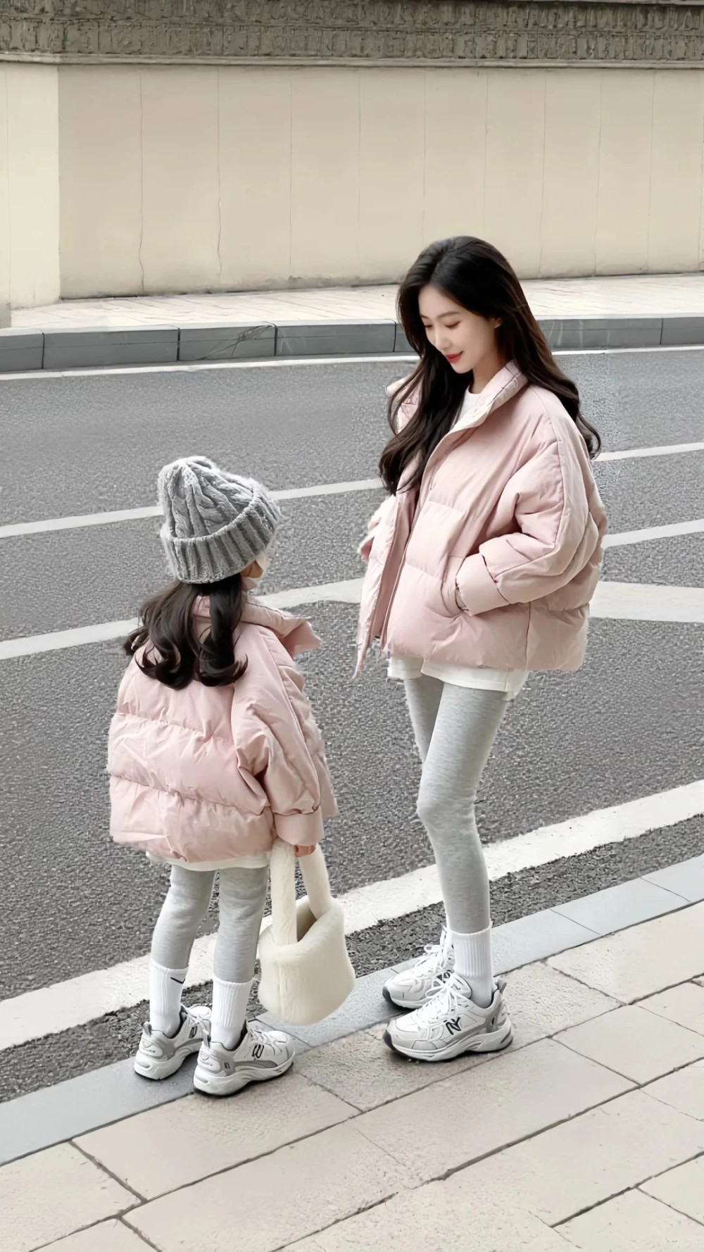 Mẫu váy đôi mẹ và bé màu hồng pastel ngọt ngào cho buổi dạo phố