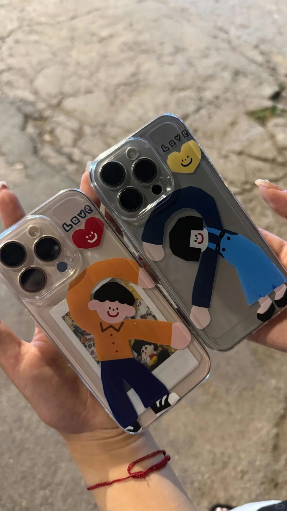 Mẫu ốp lưng điện thoại phụ kiện đồ đôi in hình nhân vật hoạt hình ghép đôi ngộ nghĩnh