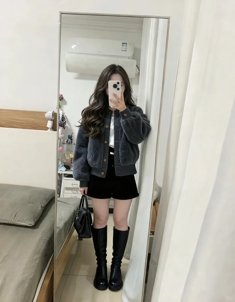 Tôn dáng với quần short dạ dáng ngắn